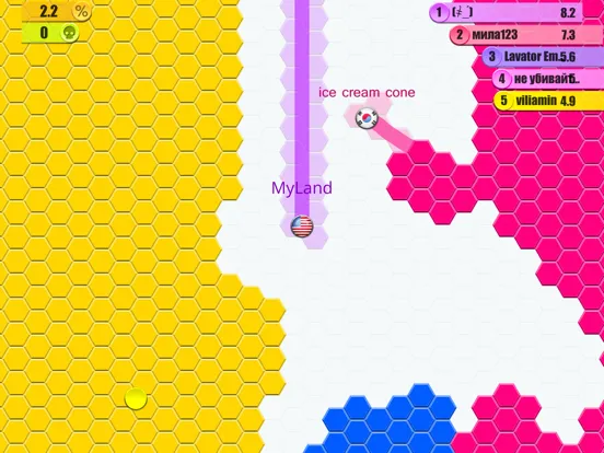 Hexa Land.io Arena grid game iPad 應用截圖