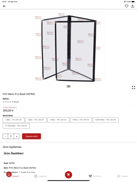 تصاویر Menü Fabrikası iPad 