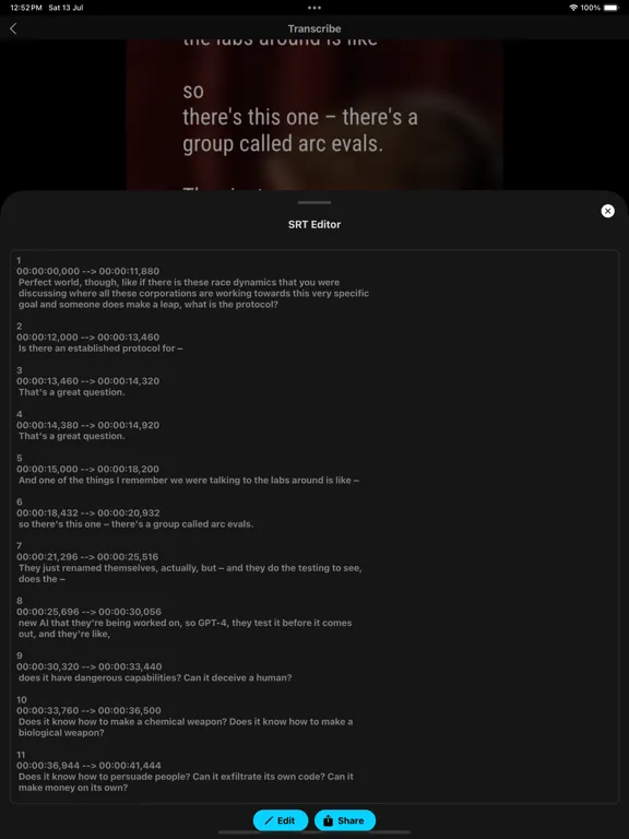 Captures d'écran de Transcribe Video to Text! iPad 