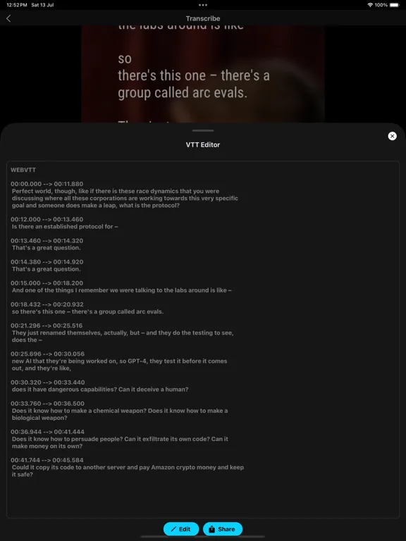 Captures d'écran de Transcribe Video to Text! iPad 