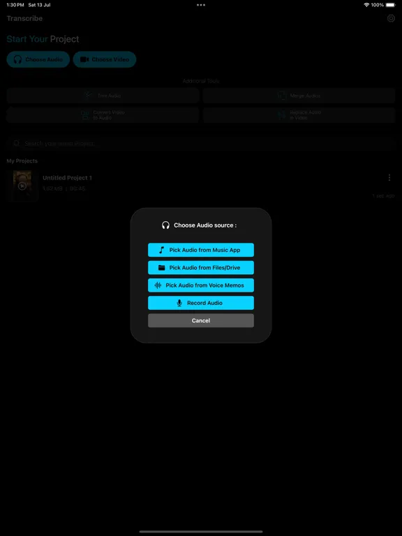 Captures d'écran de Transcribe Video to Text! iPad 