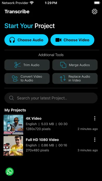 Captures d'écran de Transcribe Video to Text!