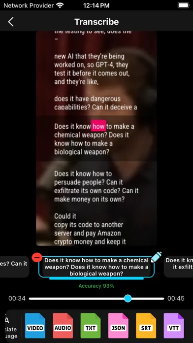 Captures d'écran de Transcribe Video to Text!