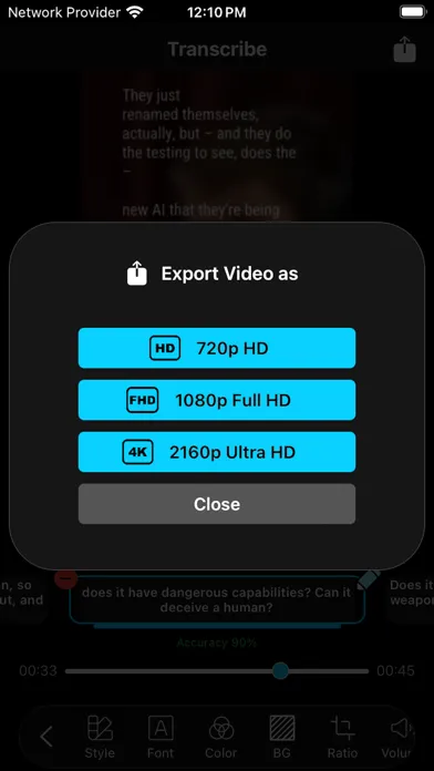 Captures d'écran de Transcribe Video to Text!