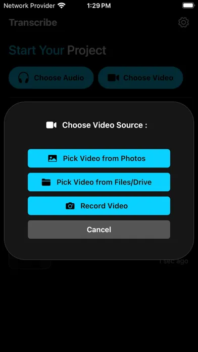Captures d'écran de Transcribe Video to Text!