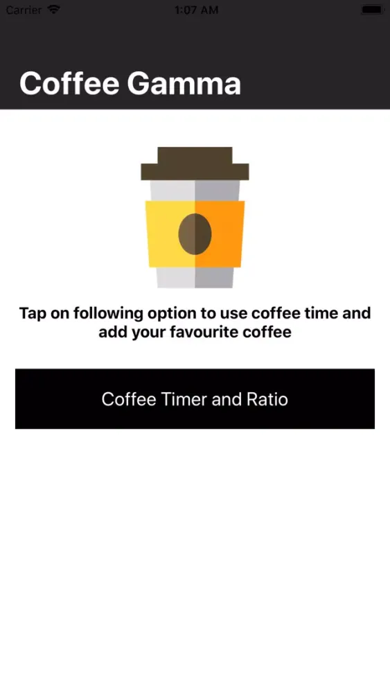 Tangkapan skrin Coffee Ratio Thing