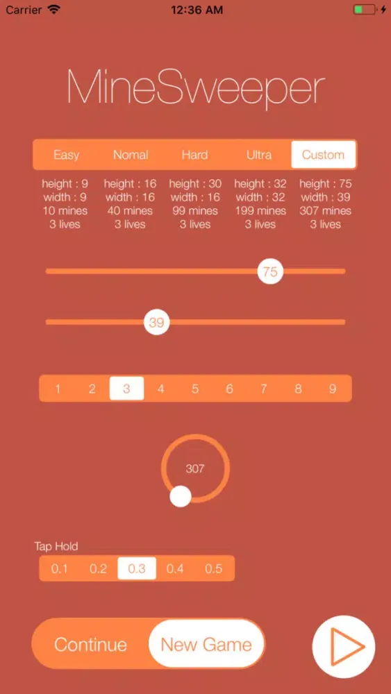 Tangkapan layar MineSweeper-customize