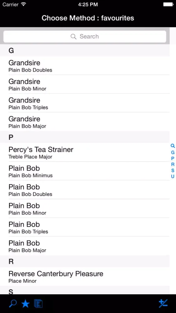 Screenshot di TinTin bellringing methods