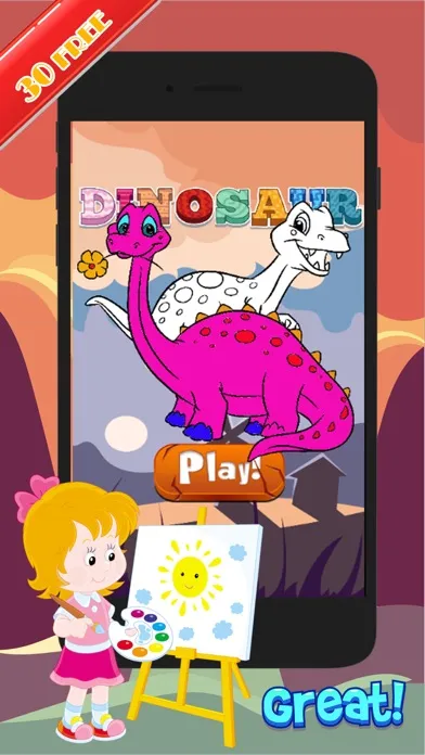 Tangkapan layar Dinosaur Activities:Coloring Markers Learning Game
