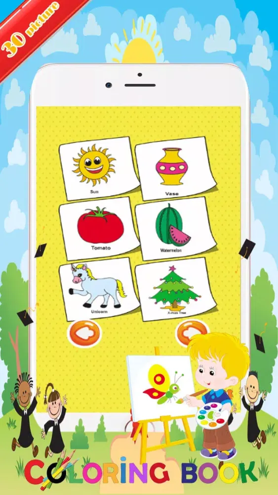 Alphabet word coloring:Coloring Page For Preschool Screenshots