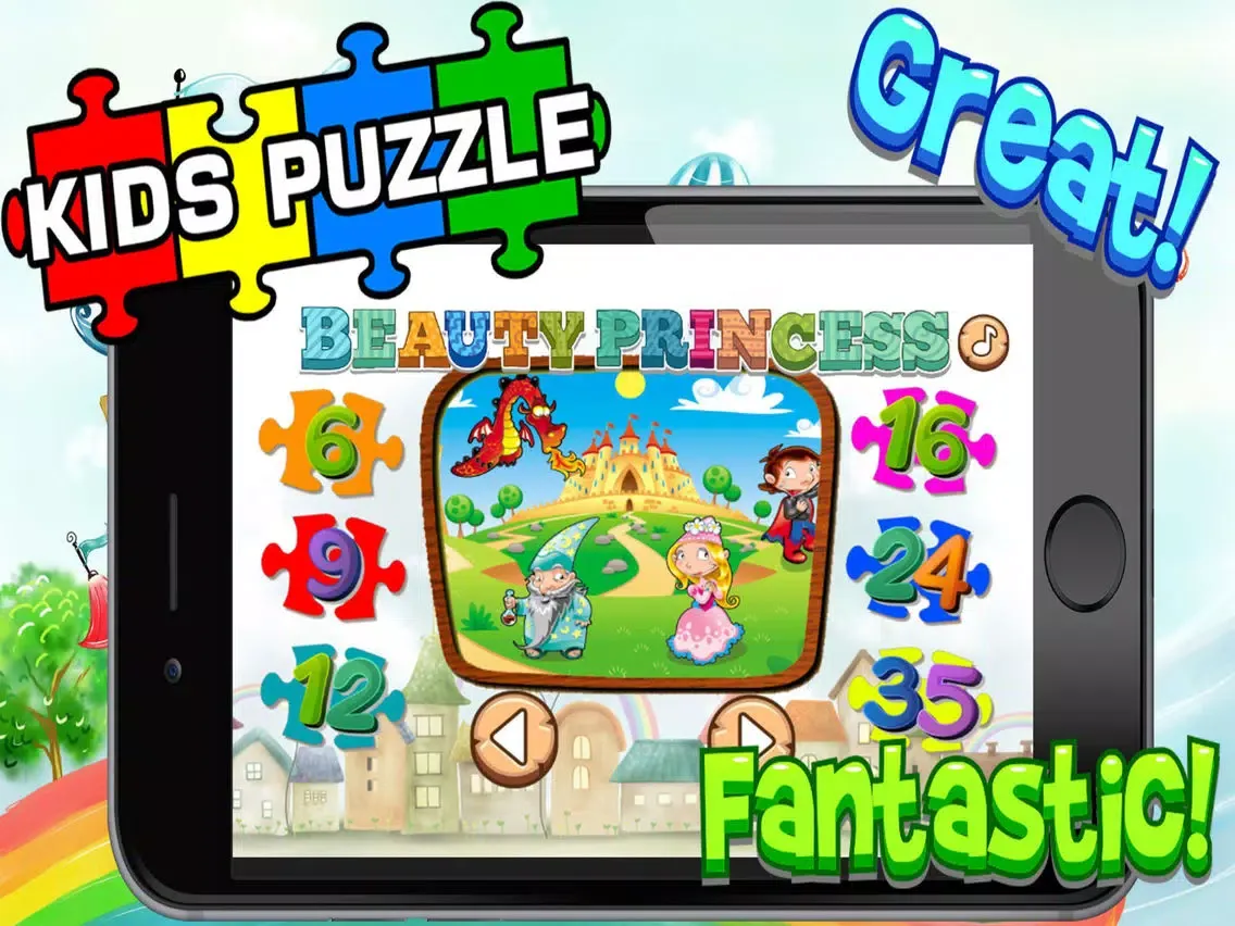 Princess Cartoon Jigsaw Puzzle for Girl and Kid HD iPad 應用截圖