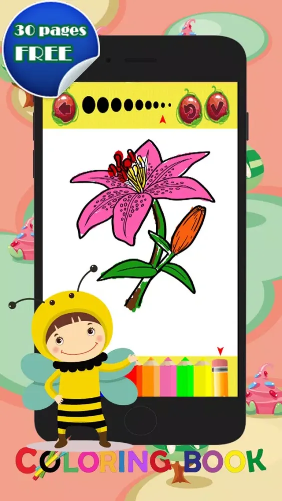 Coloring Pages Flowers : Coloring Marker For Kids应用截图