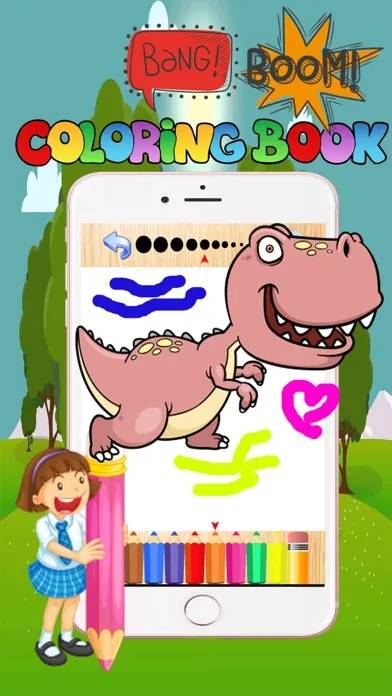 ภาพหน้าจอของ Toddler Dinosaur Coloring Book fun crayons for kid