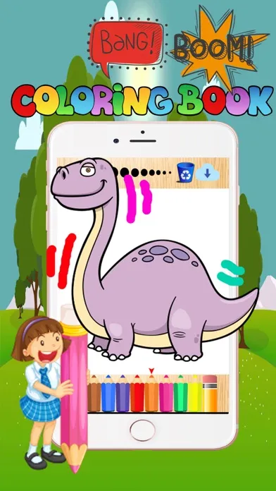 ภาพหน้าจอของ Toddler Dinosaur Coloring Book fun crayons for kid