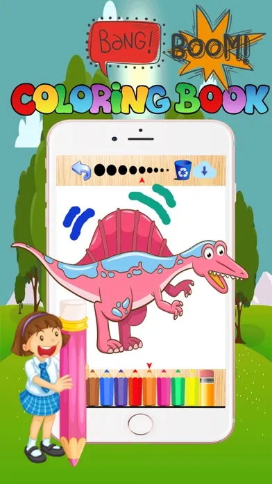 ภาพหน้าจอของ Toddler Dinosaur Coloring Book fun crayons for kid