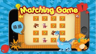 Dinosaur matching remember game preschool matching سکرین شاٹس