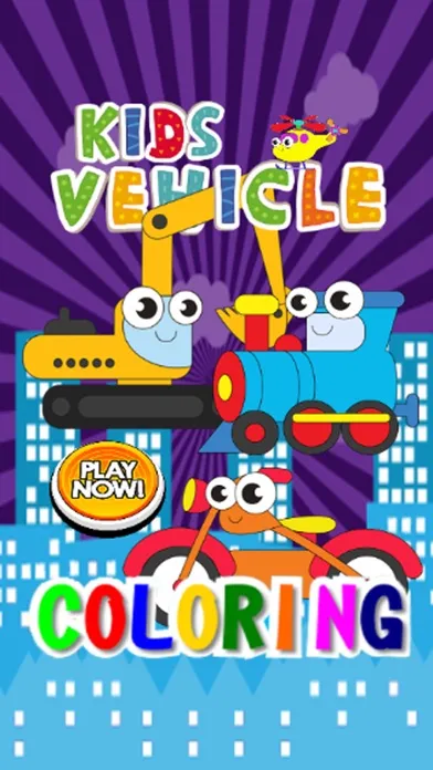 Vehicle color book free crayon games for toddler 2应用截图