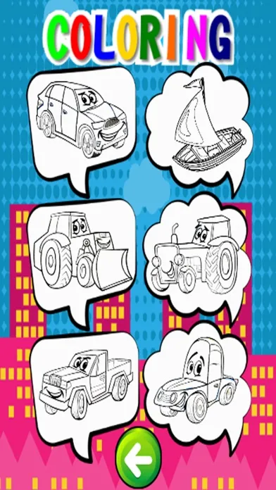 Capturas de pantalla de Vehicles Coloring Page Free-Fun Painting Good Kids