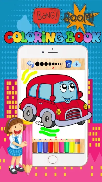 Capturas de pantalla de Vehicles Coloring Page Free-Fun Painting Good Kids