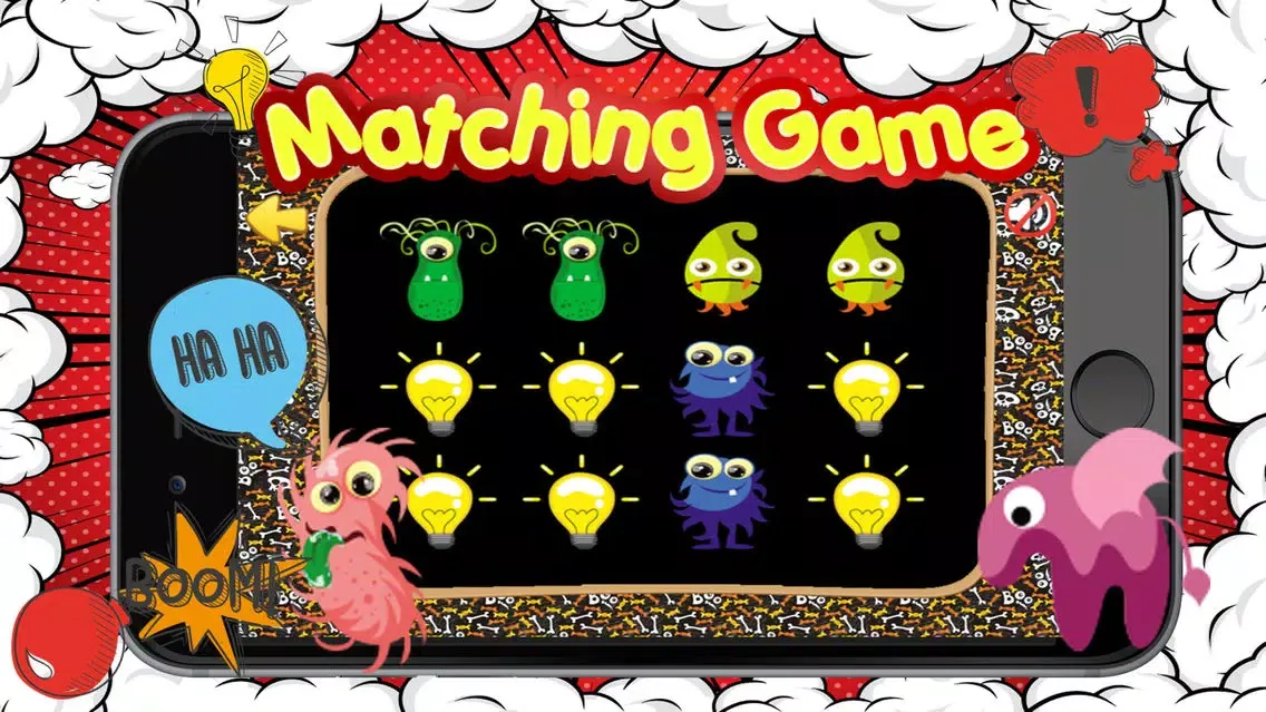 صور Monster Matching Pair Remember Halloween for Kids