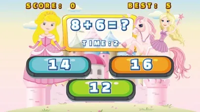 Capturas de pantalla de Princess Learning Game For Kid 2nd Grade Math Test