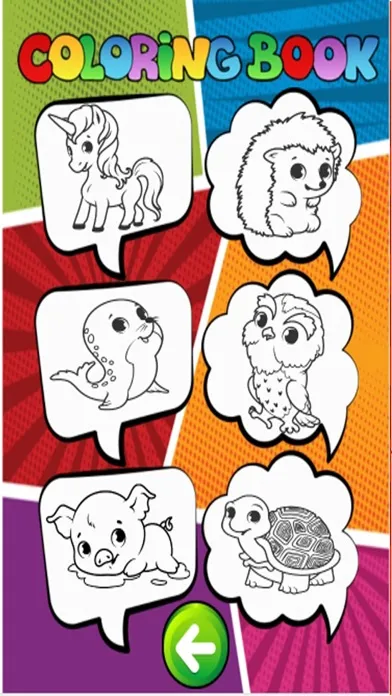 Coloring kids painting game for animals zoo books Screenshots
