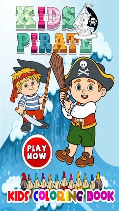 Free pirate games finger painting kid-coloringbook应用截图