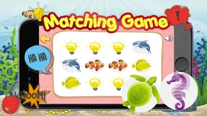 Find the Pair Sea Animals Free Matching Kids Games應用截圖