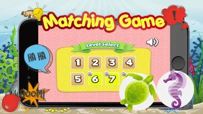 Find the Pair Sea Animals Free Matching Kids Games應用截圖