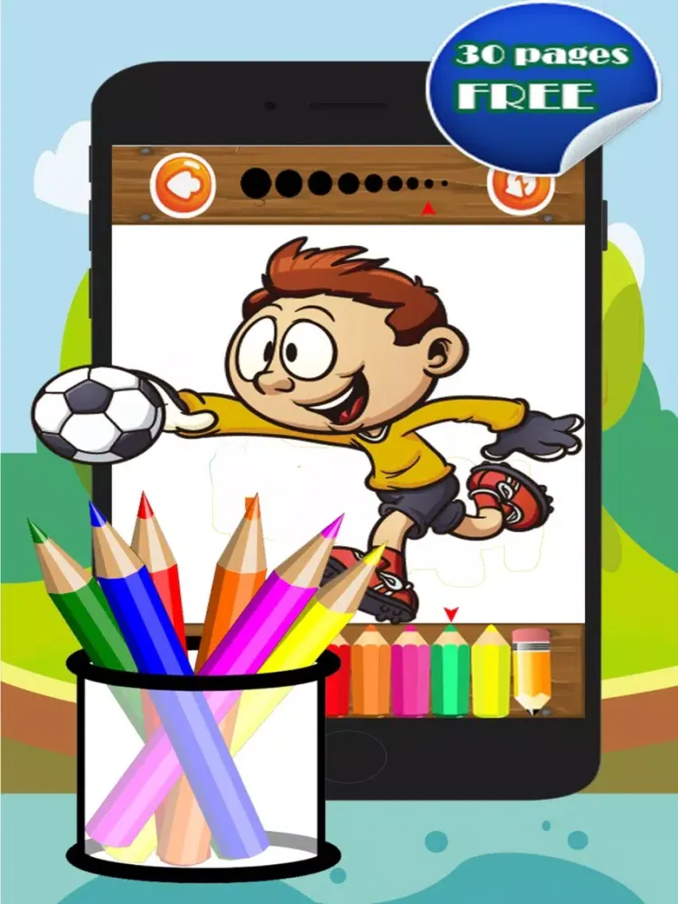 تصاویر Sport Action Coloring Pencil Game For Kindergarten iPad 