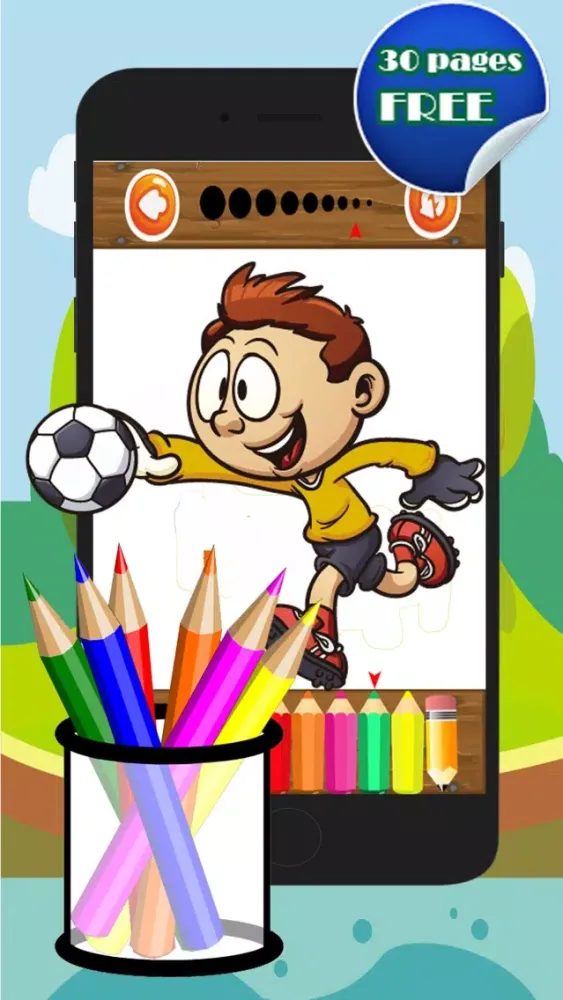 تصاویر Sport Action Coloring Pencil Game For Kindergarten