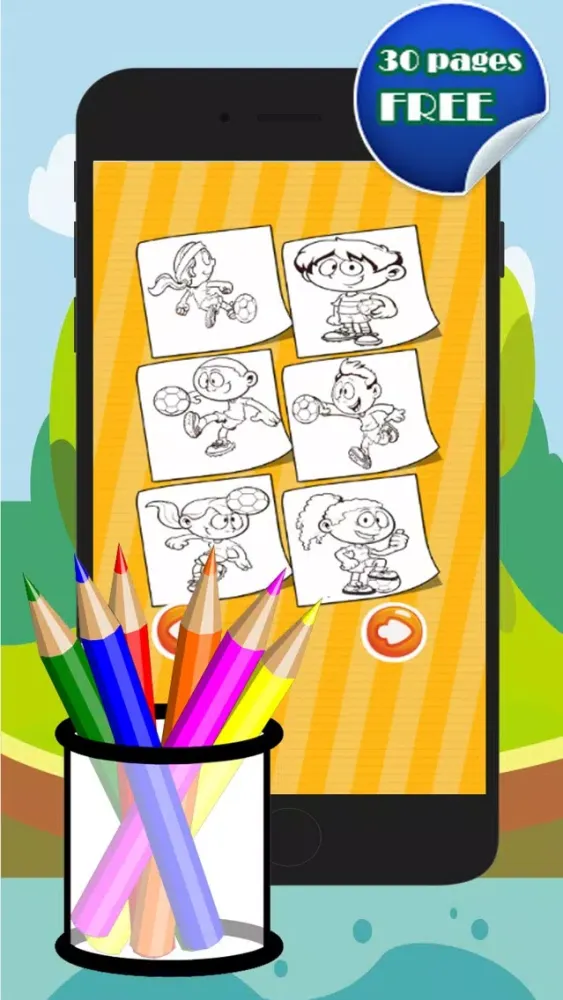 تصاویر Sport Action Coloring Pencil Game For Kindergarten