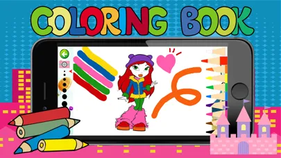 Captures d'écran de All girl princess games free crayon coloring games for toddlers