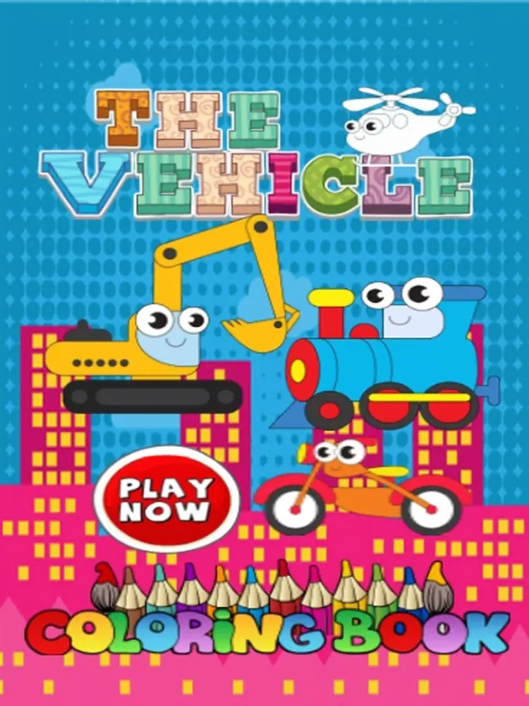Vehicle coloring book free crayon game for toddler iPad  स्क्रीनशॉट