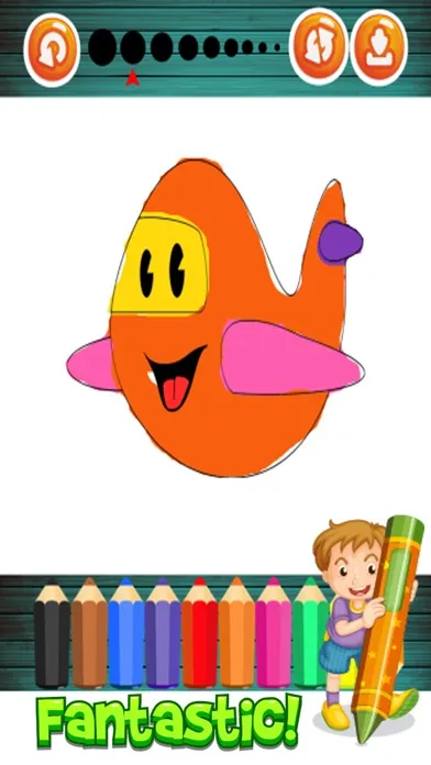 ภาพหน้าจอของ Vehicles coloring pages for kindergarten activitie