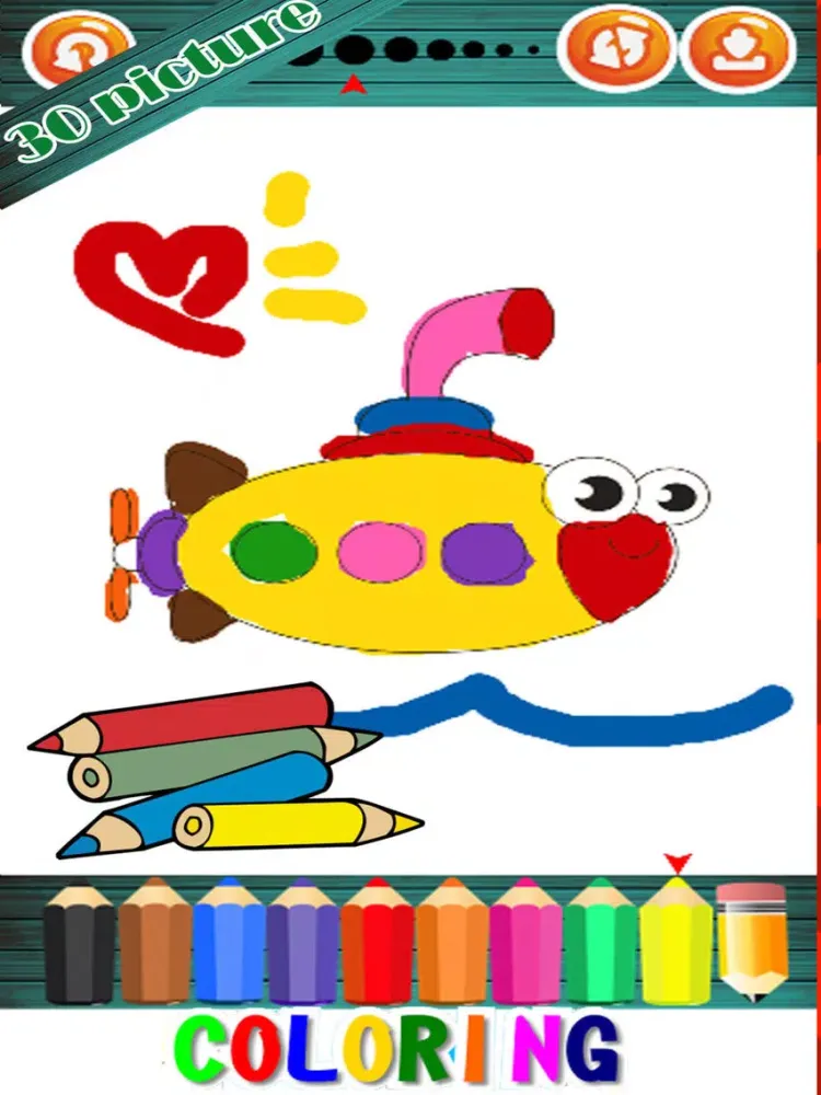 Captures d'écran de Learning Vehicles Coloring Markers Easy For Kids iPad 