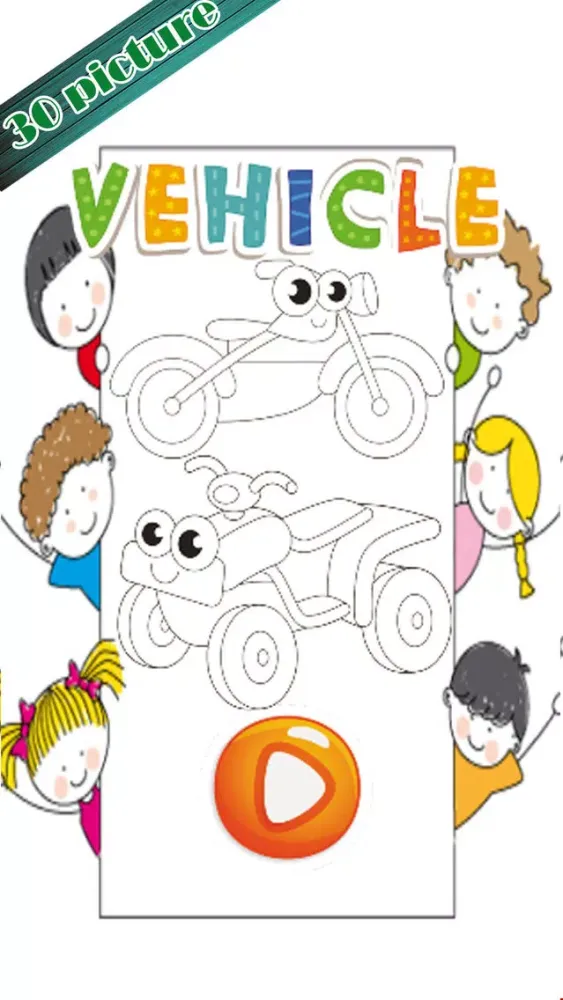 Captures d'écran de Learning Vehicles Coloring Markers Easy For Kids