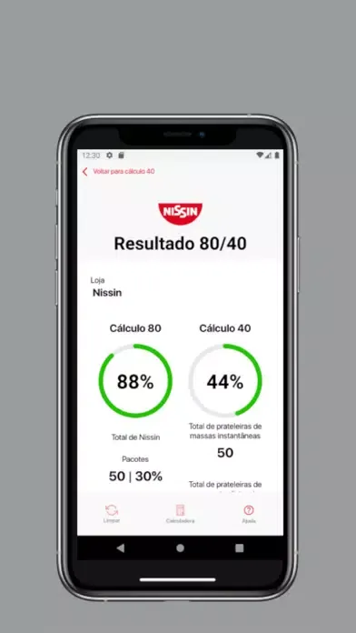 Zrzuty ekranu Calculadora 80/40