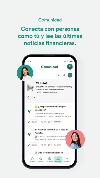 Tangkapan layar Mujer Financiera