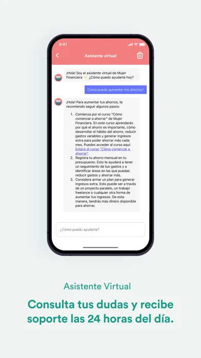 Tangkapan layar Mujer Financiera
