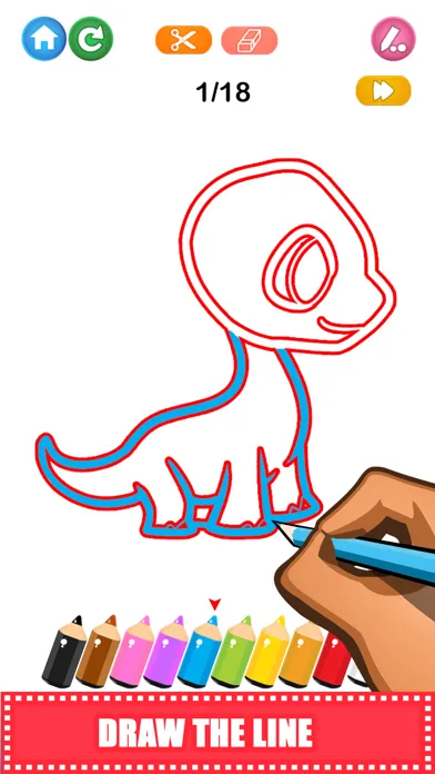 Learn How To Draw Animals Line スクリーンショット