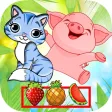 Matching Vocab Animals & Fruit Matching Vocab Animals & Fruit