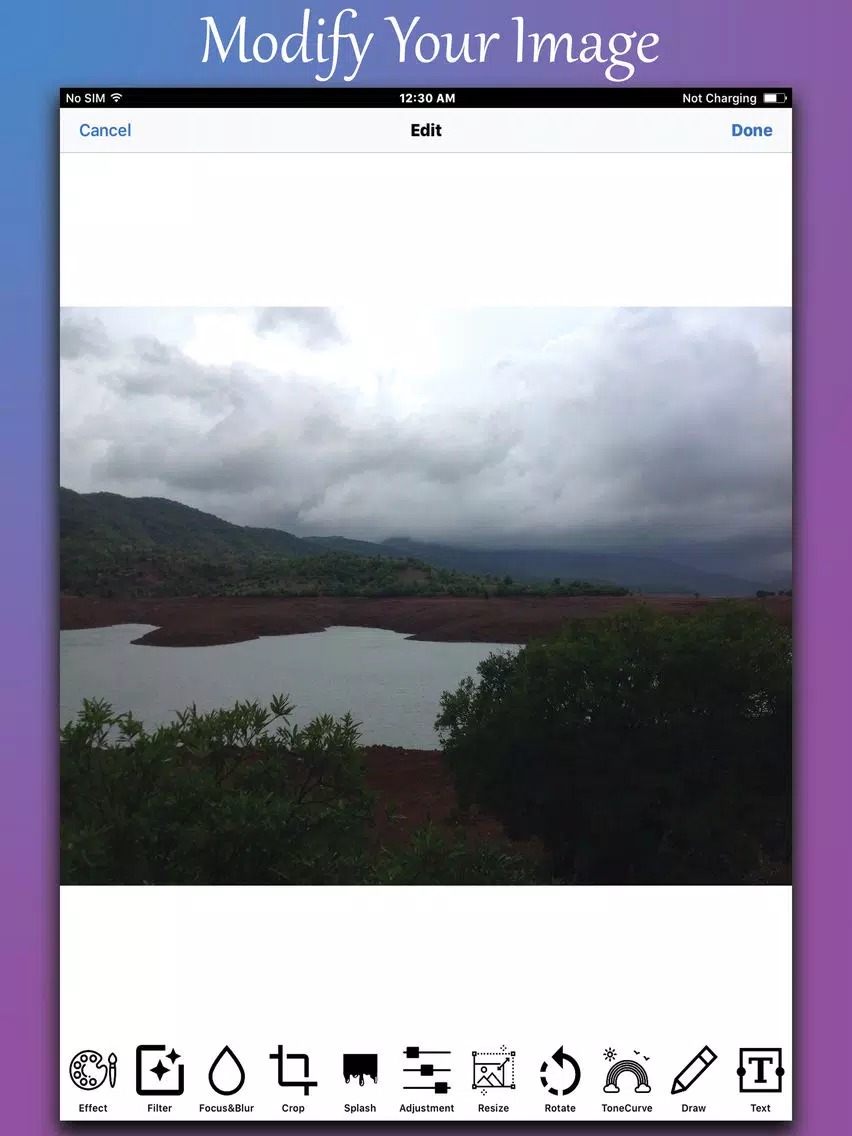 Zrzuty ekranu Picsaetor iPad 