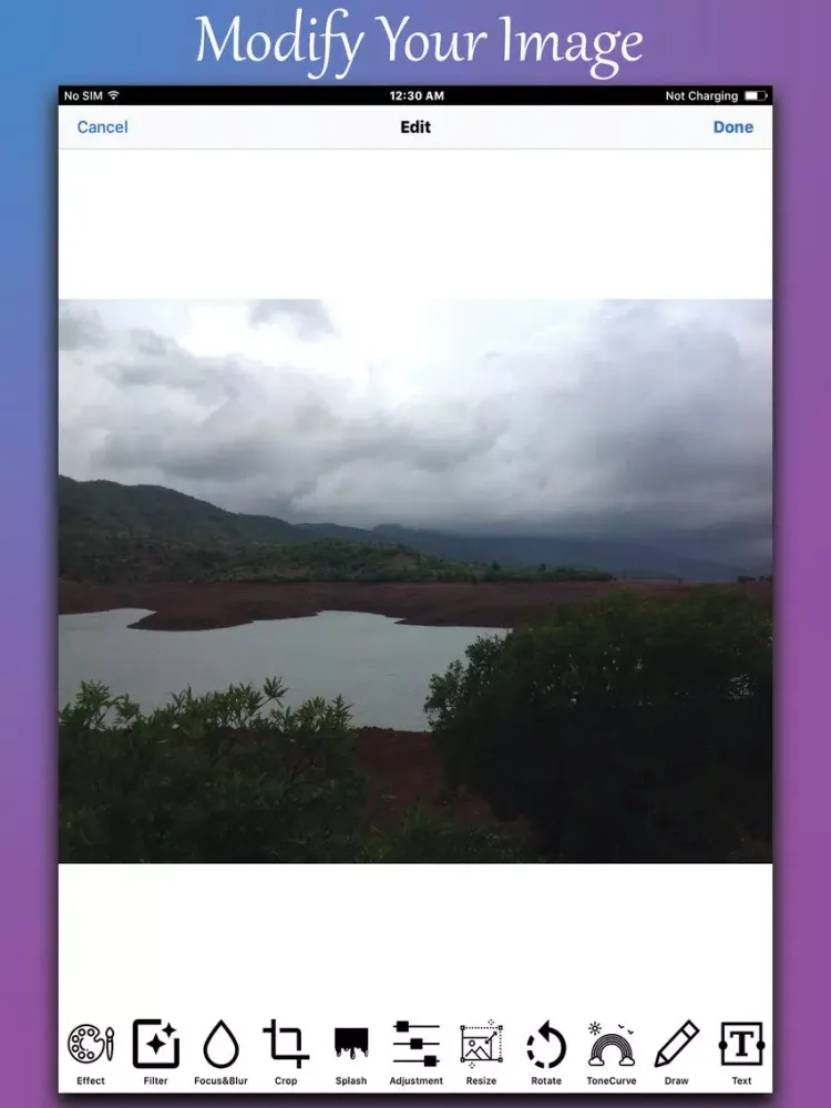 Screenshot di Picsaetor iPad 