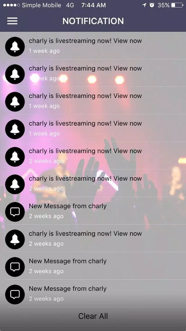 Nite Stream: Live Streaming the hottest Venues! سکرین شاٹس