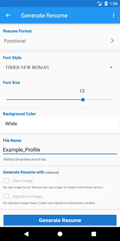 Smart Resume Builder Screenshots