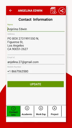 Resume Builder Screenshots