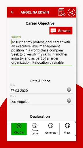 Resume Builder Screenshots