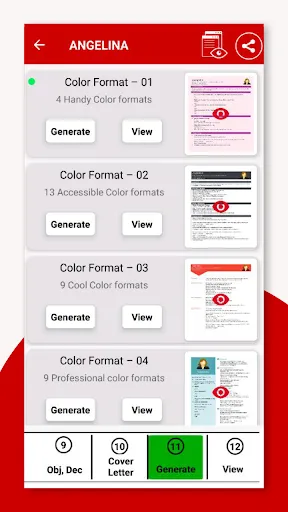 Resume Builder Screenshots