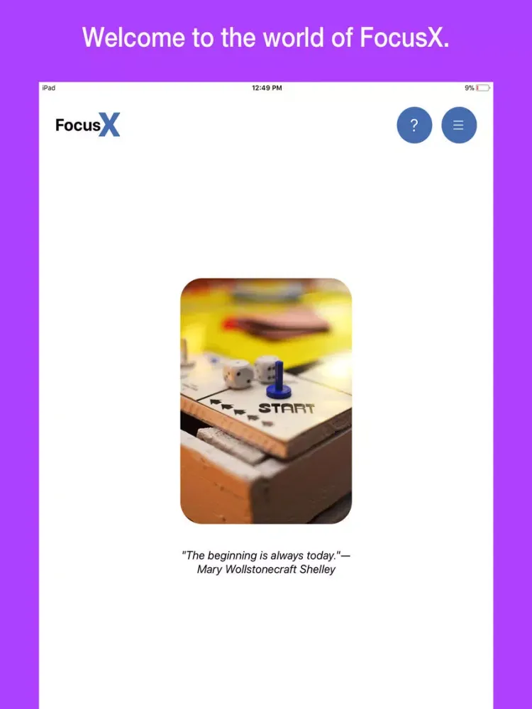 FocusX - Live in Now. iPad  سکرین شاٹس